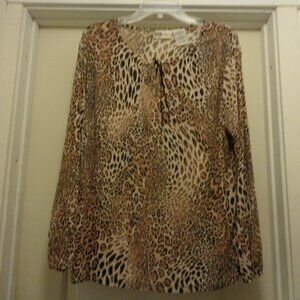 TRENDING DRAPED ANIMAL PRINT TUNICY TOP 18/20 BY FADE GLORY